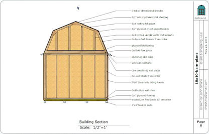 10x10 Barn Shed Plan
