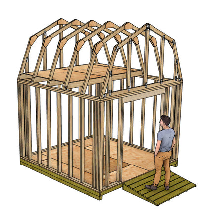 10x10 Barn Shed Plan