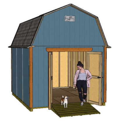 10x12 Barn Shed Plan