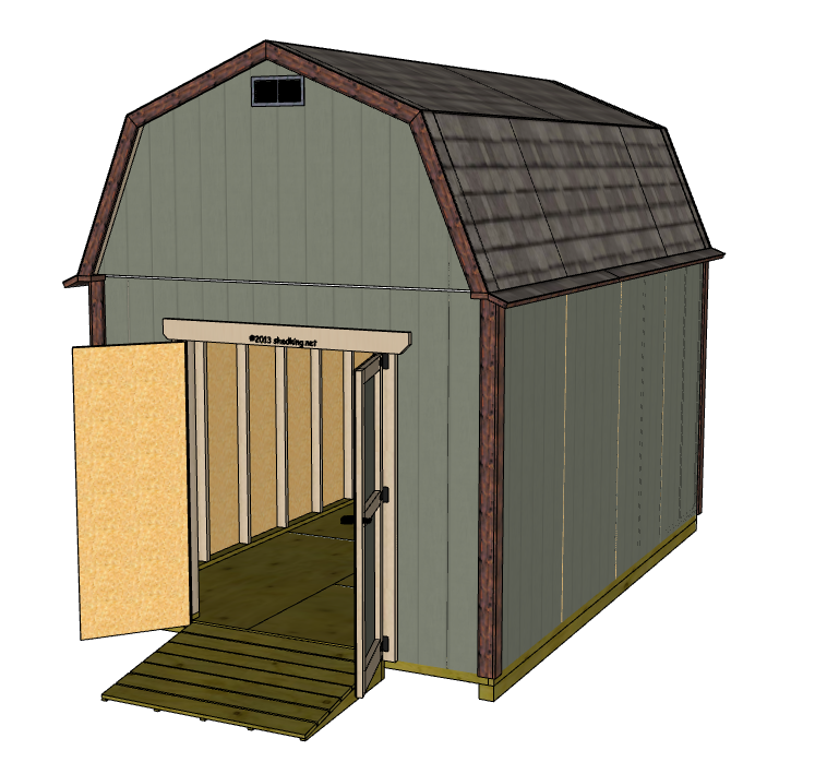10x16 Barn Shed Plans With Huge Loft