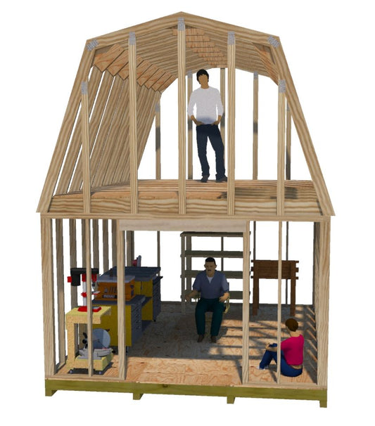 Barn Truss 12' wide With  6'8" Headroom