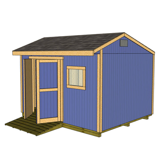 12x10 Saltbox Shed Plan