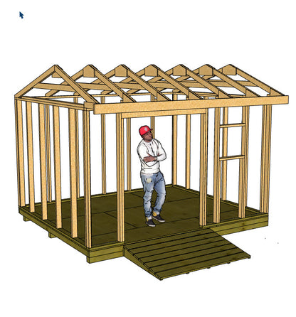 12x10 Saltbox Shed Plan