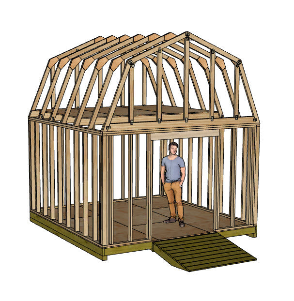 12x12 Barn Shed Plan