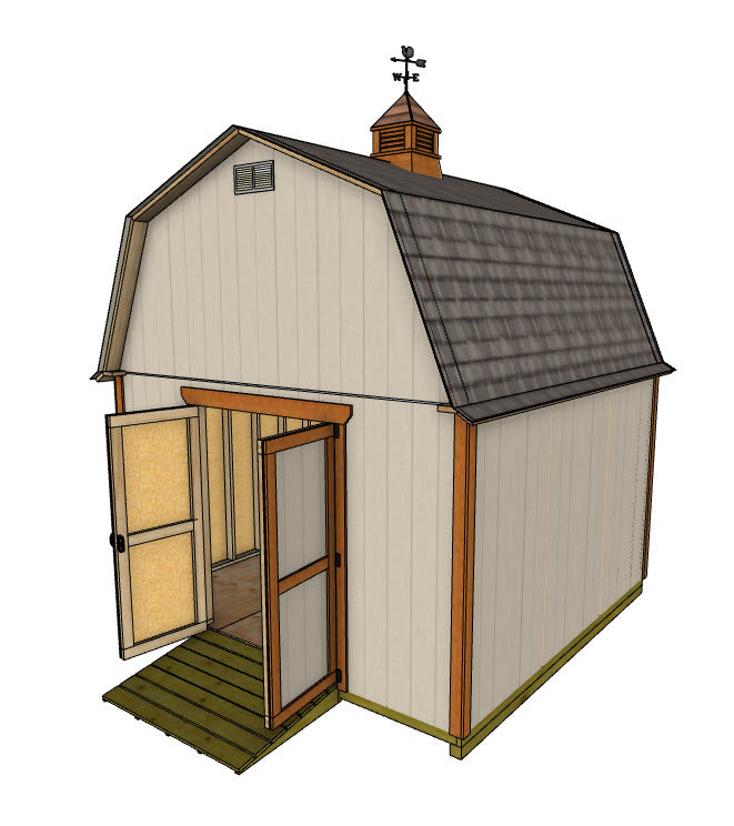 12x12 Barn Shed Plan