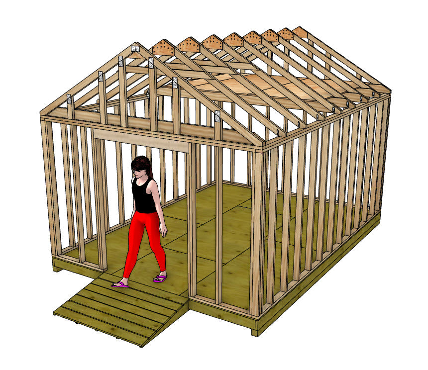 12x16 Gable Shed Plans