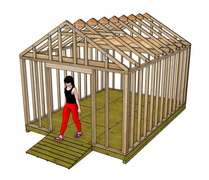12x16 Gable Shed Plans