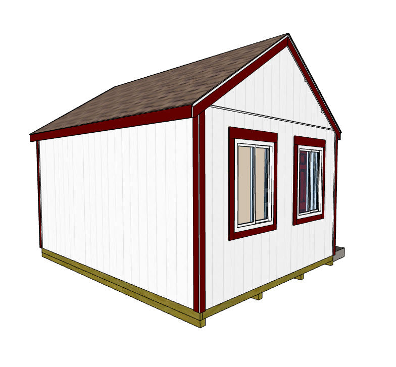 12x16 Backyard Office Shed Plan