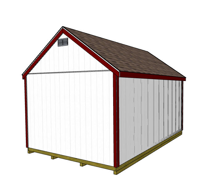 12x16 Backyard Office Shed Plan