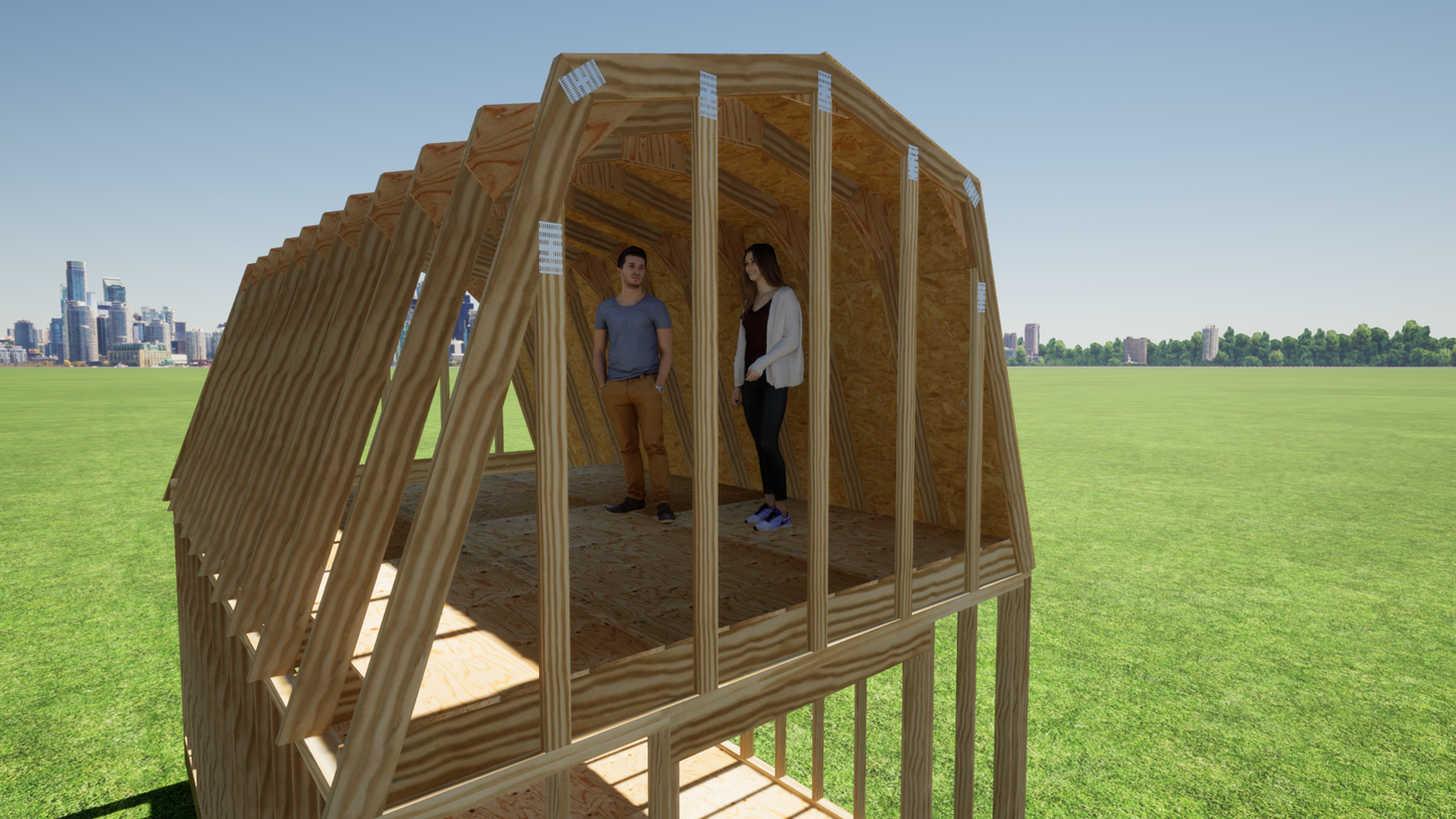 Barn Truss 12' wide With  6'8" Headroom