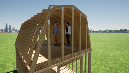 Barn Truss 12' wide With  6'8" Headroom