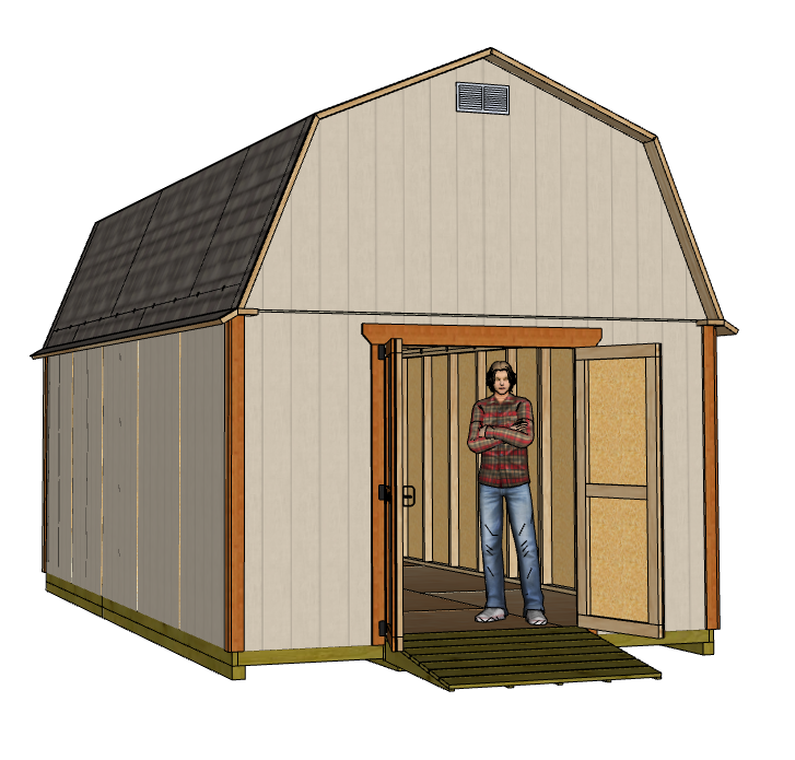 12x20 Barn With Huge Loft Shed Plan