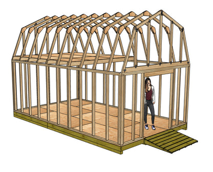 12x20 Barn With Huge Loft Shed Plan