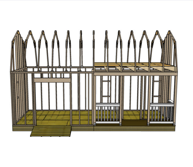 12x24 Barn With Porch Plan