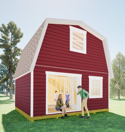16x20 Barn Shed Plan