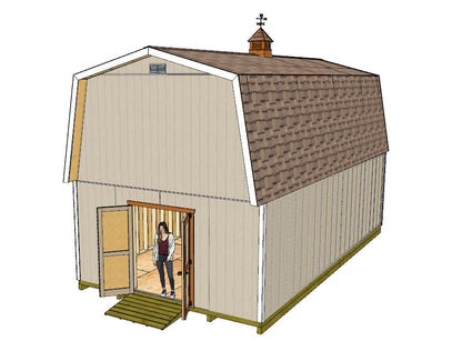16x30 Barn Shed Plan
