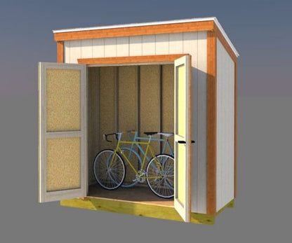 4x8 Lean-To Shed Plan
