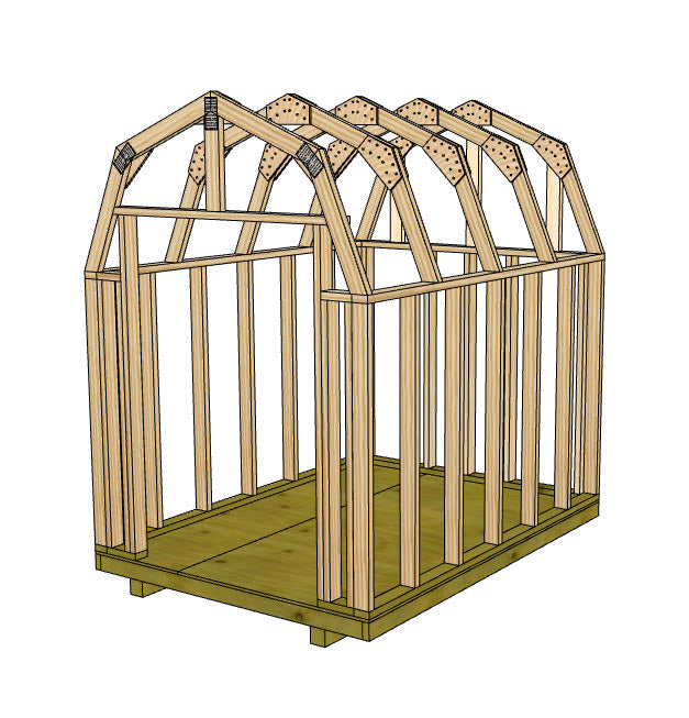 6x8 Barn Shed Plan