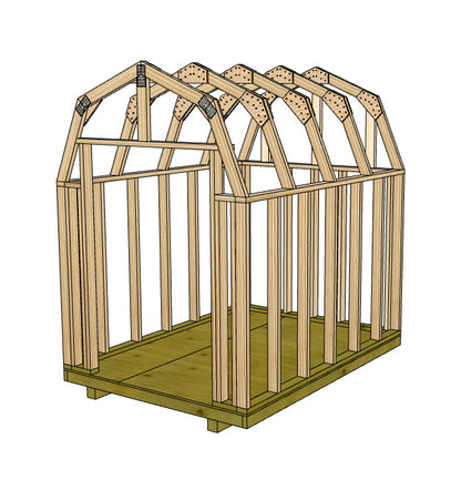 6x8 Barn Shed Plan