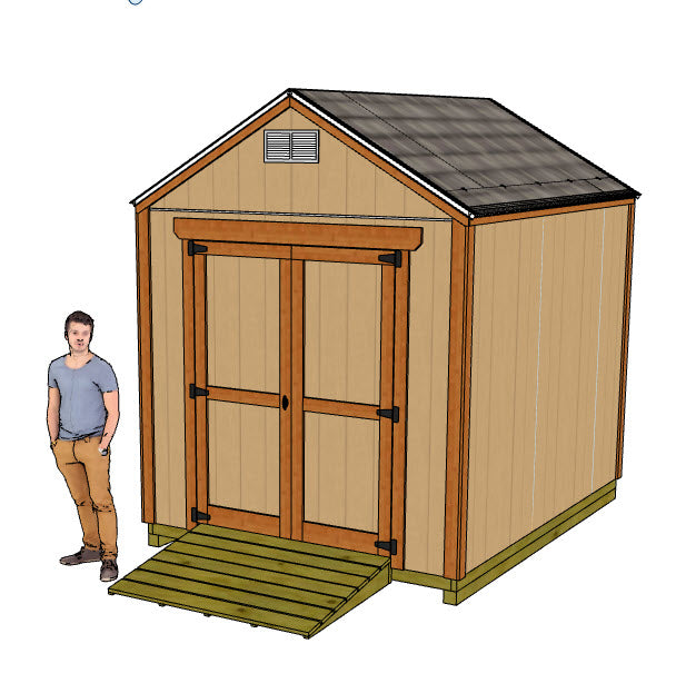 8x10 Gable Shed Plan
