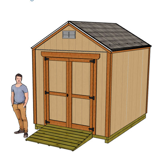 8x10 Gable Shed Plan