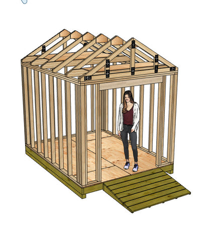 8x10 Gable Shed Plan