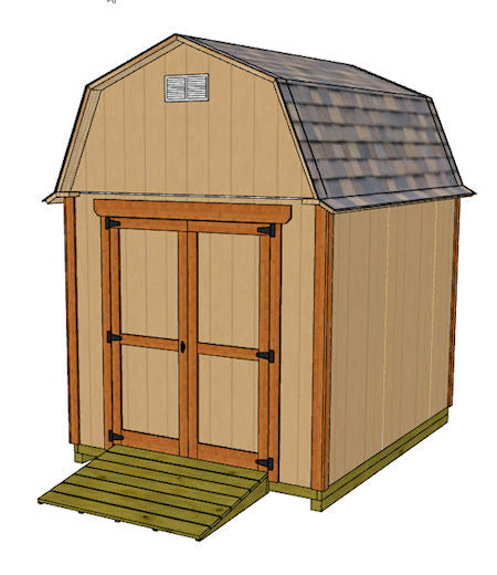 8x10 Barn With Loft Shed Plan