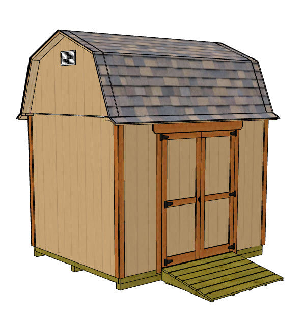 8x10 Barn With Loft Shed Plan