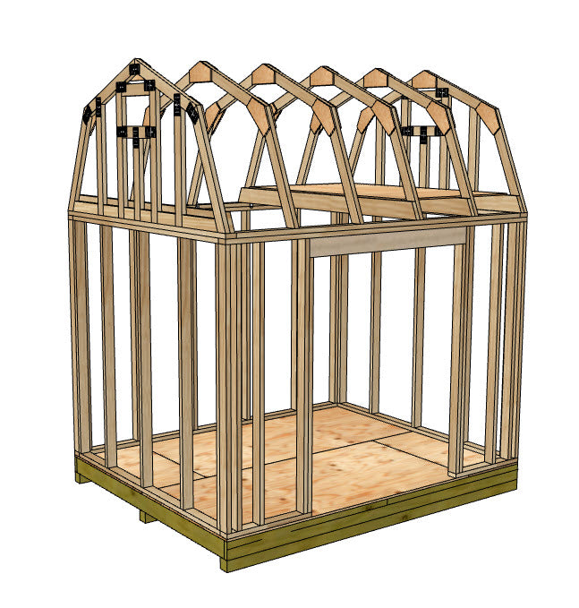 8x10 Barn With Loft Shed Plan