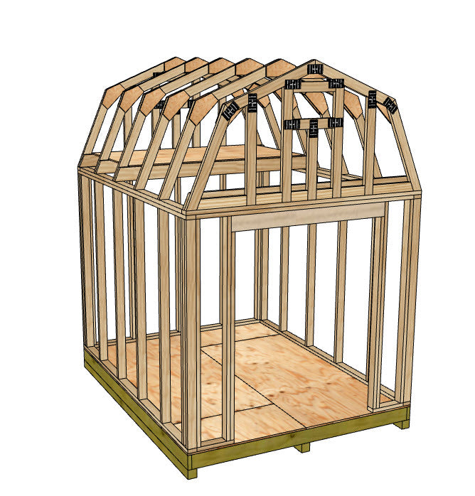 8x10 Barn With Loft Shed Plan