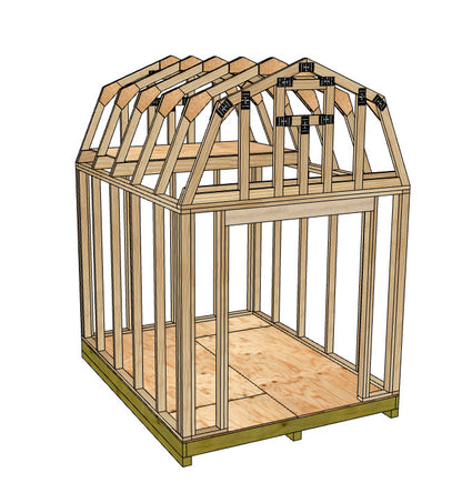 8x10 Barn With Loft Shed Plan