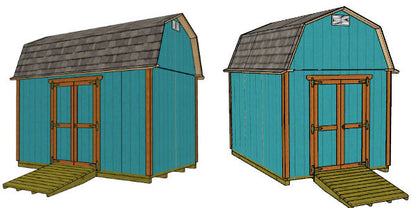 8x12 Barn Shed With Loft Plan