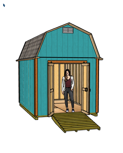 8x12 Barn Shed With Loft Plan