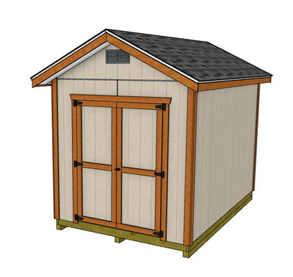 8'x12' Gable Shed plan 