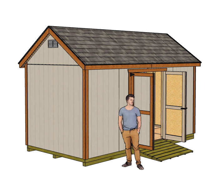 8x16 Gable Shed Plan