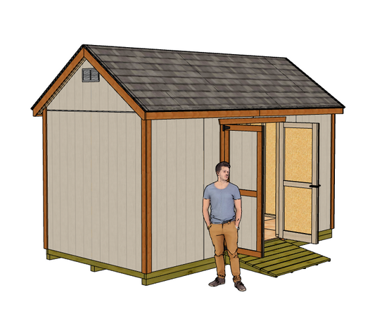 8x16 Gable Shed Plan