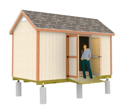 8x16 Gable Shed Plan