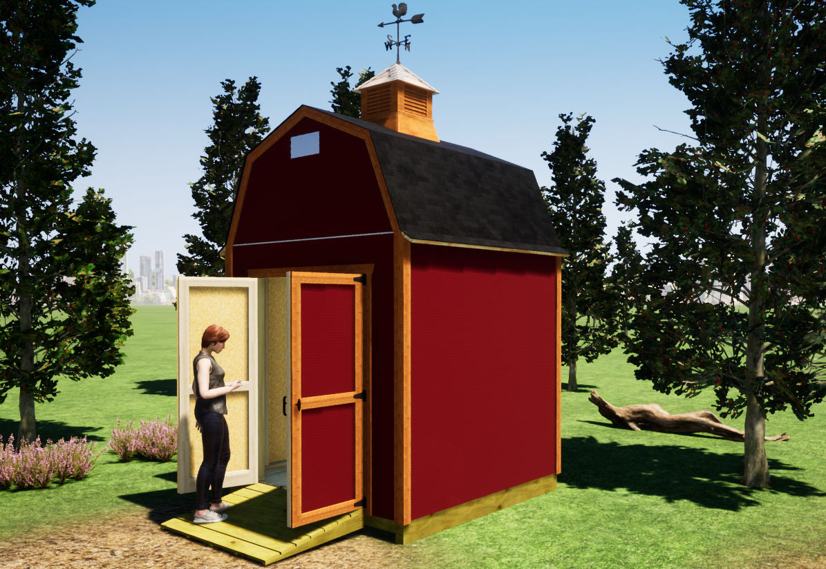 8x8 Barn Shed Plan