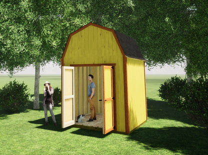 8x8 Barn Shed Plan