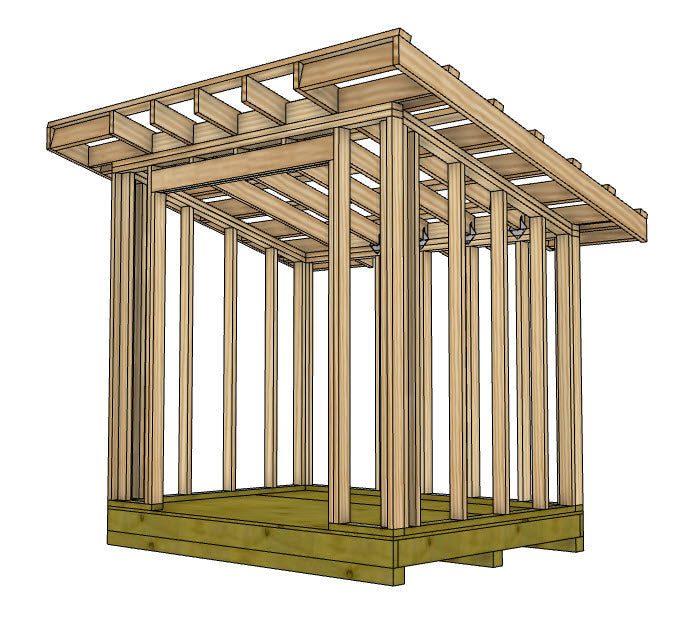 6x8 Lean-to Shed Framing