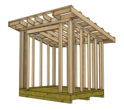 6x8 Lean-to Shed Framing