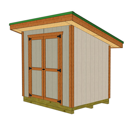 6x8 Lean-to Shed Plan