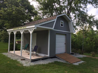 12x16 Barn With Tall Loft and Front Porch Plans
