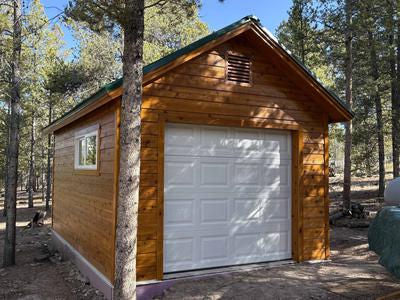 12x16 Gable with Roll Up Shed Door