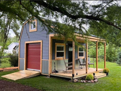 12x16 Barn With Tall Loft and Front Porch Plans