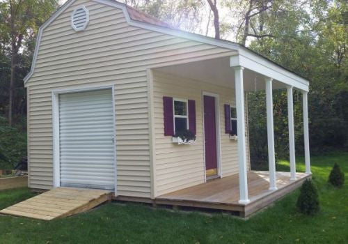 12x16 Barn With Tall Loft and Front Porch Plans