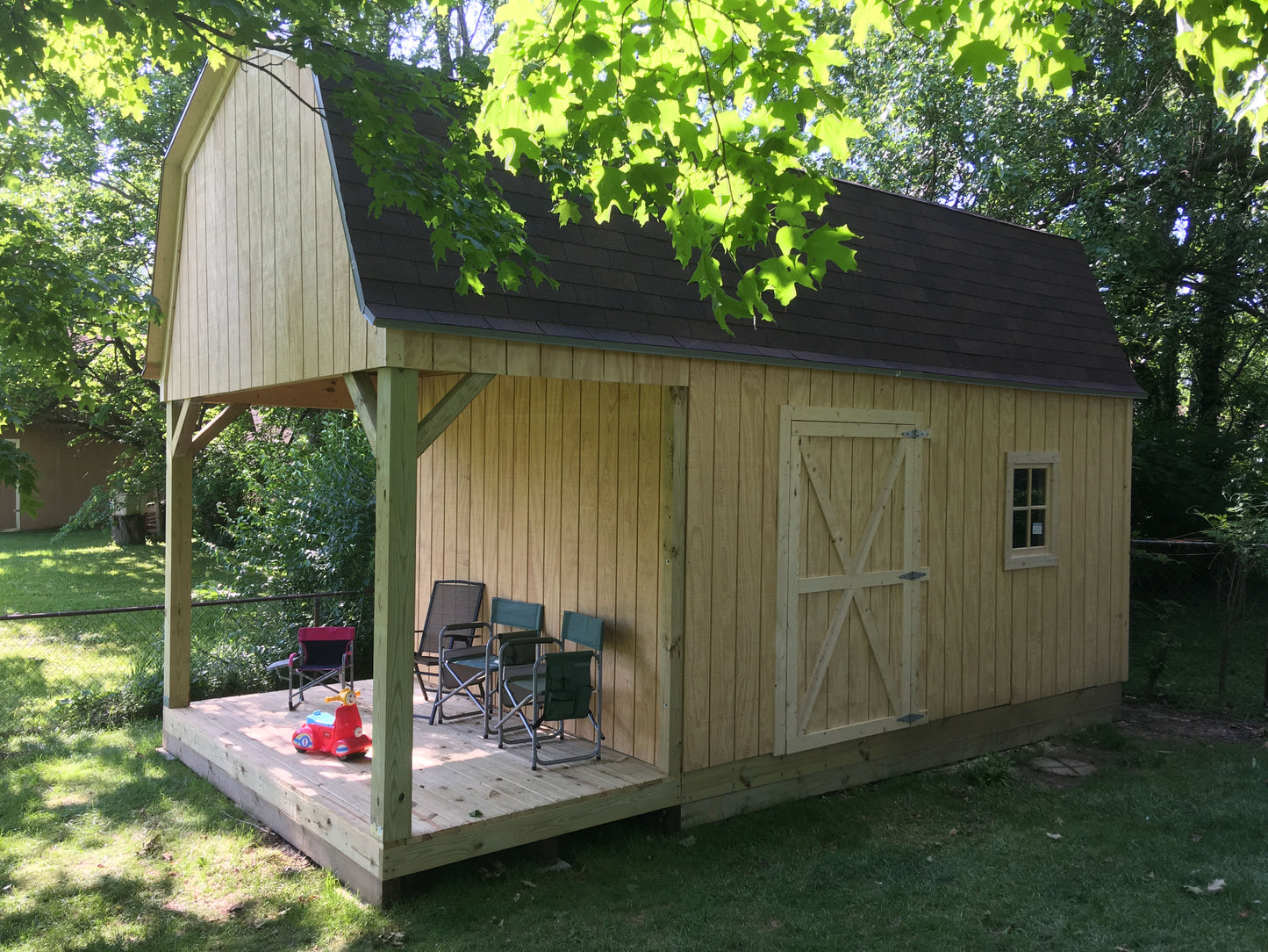 12x16 Barn With 6' Front Porch Plan
