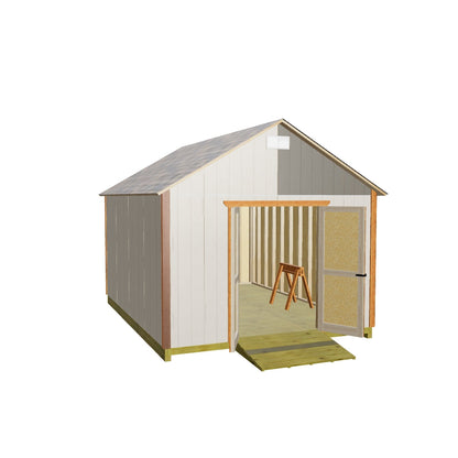 12x16 Gable Shed Plan with augmented and virtual reality to see in your backyard