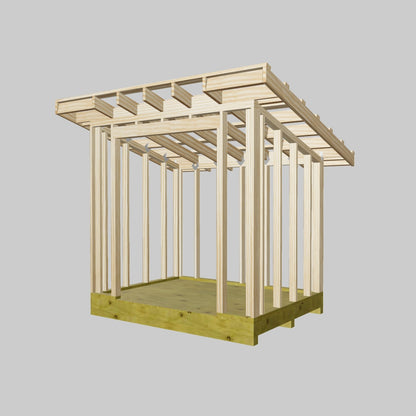 3d Lean-to shed model