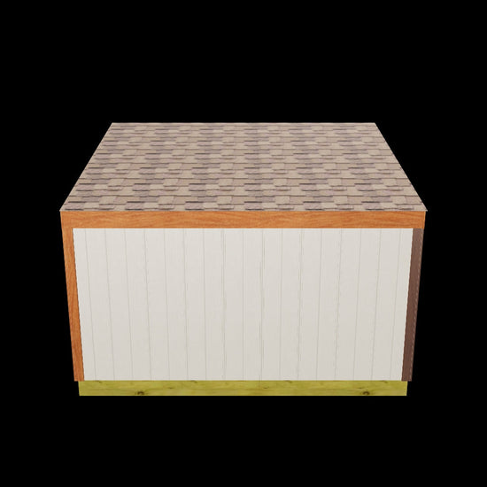 8'x12'Lean-to shed plan 3d view
